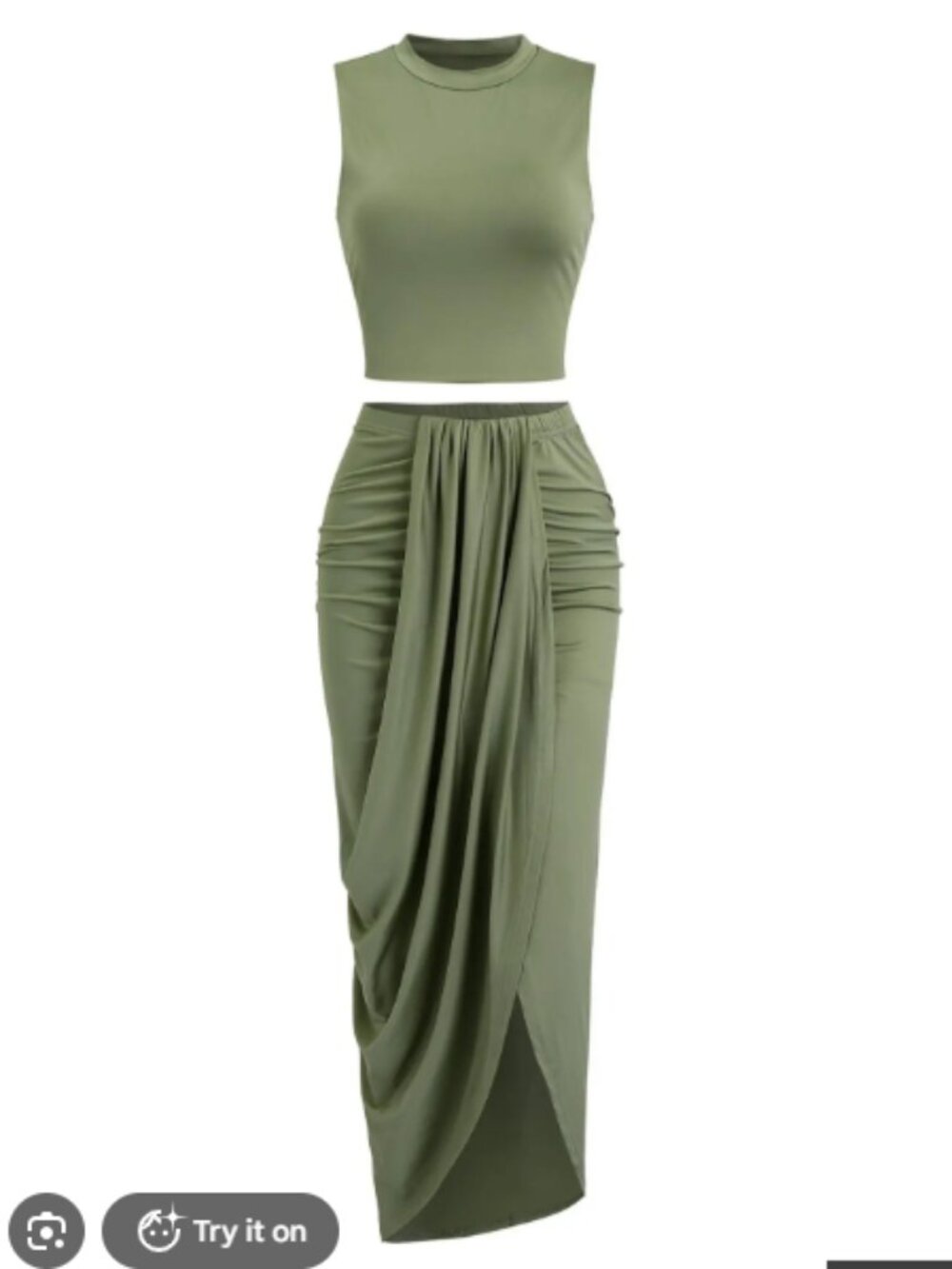 Shein satin skirt and top